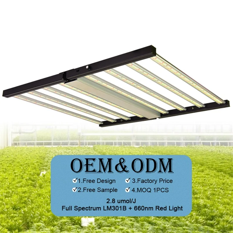 foldable full spectrum led grow light bar 640w dimmable for indoor plant led grow hydroponic lamp sinostar lighting 14