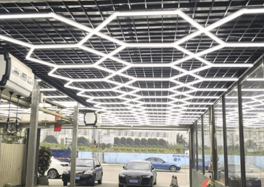 SS-HX-C204 Hexagon LED Garage Light Detailing Studio Lights For Car Detailing